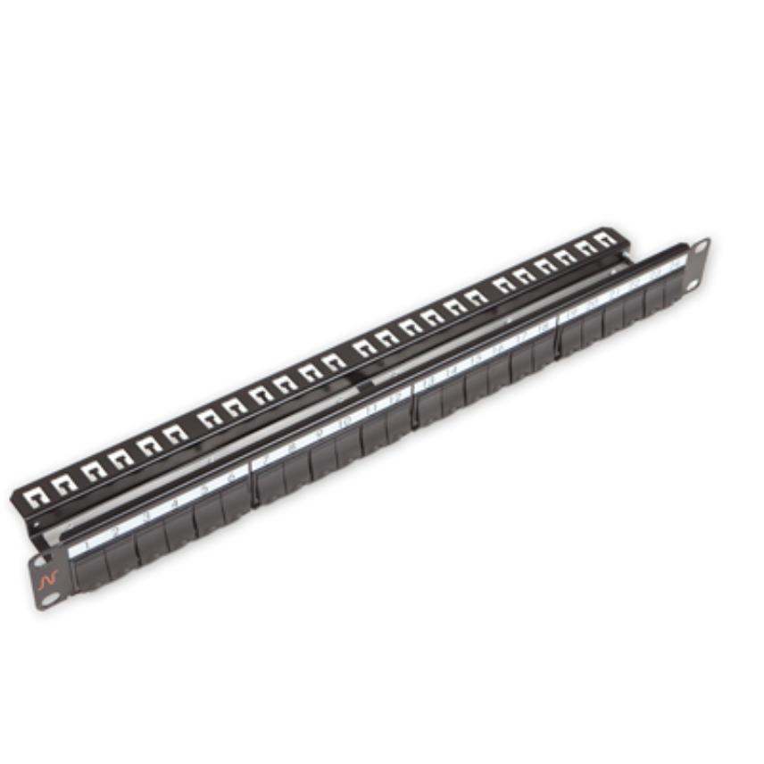 Patch Panel 24 Snap-In Black